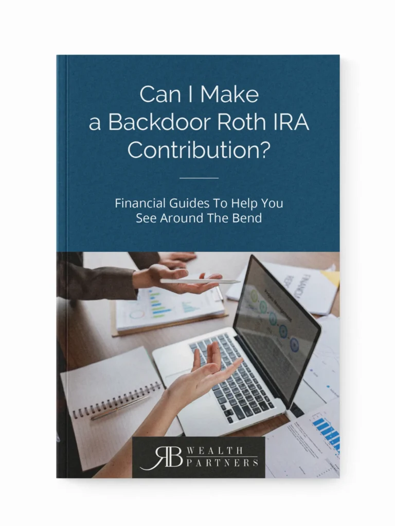Guide cover: Backdoor Roth IRA contribution guide, retirement planning resource by RB Wealth Charlotte NC