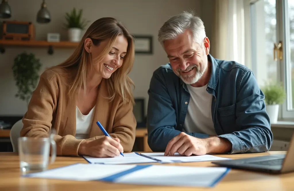 Older couple consulting financial advisor on retirement planning, RB Wealth Charlotte NC